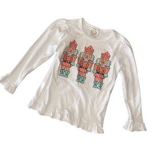 Christmas Nutcracker Girls Size 8 Size Small Ruffle Sleeve Balletcore Tee Top